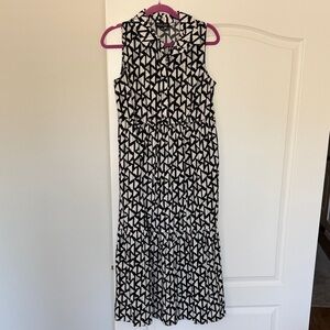 Rachel Zoe Black and White Geometric Maxi Dress